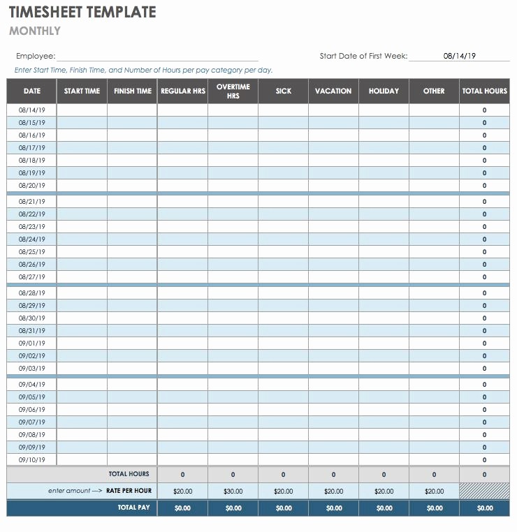 Free Excel Time Sheet Template Awesome 17 Free Timesheet and Time Card Templates