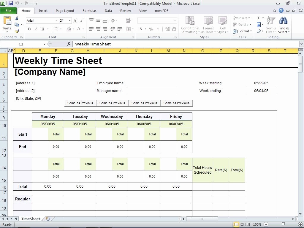 Free Excel Time Sheet Template Best Of Timesheet Template Excel