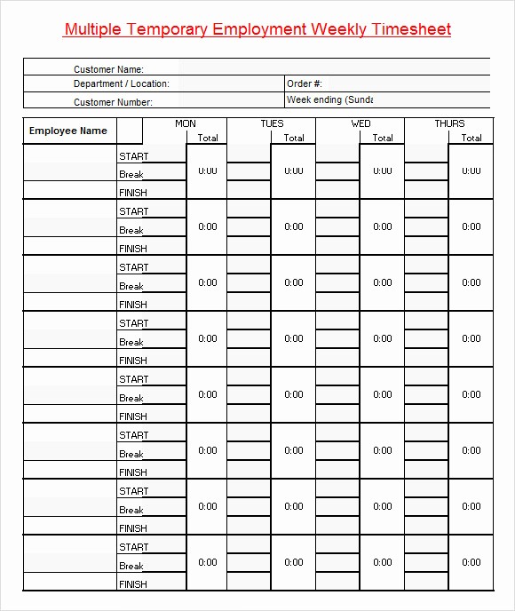 Free Excel Time Sheet Template Elegant 19 Sample Excel Timesheets
