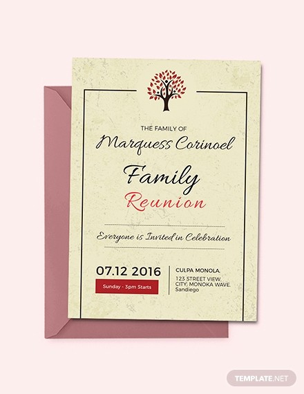 Free Family Reunion Flyer Template New Free Vintage Family Reunion Invitation Template Download