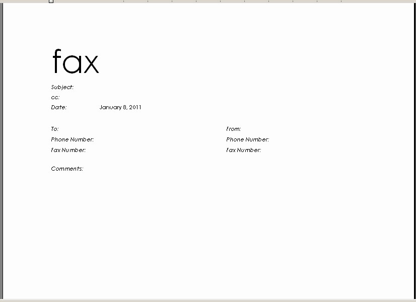 Free Fax Cover Letter Template Fresh Microsoft Fax Cover Sheet
