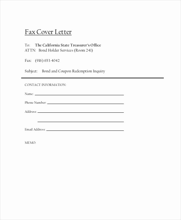 Free Fax Cover Letter Template Lovely Fax Cover Letter 8 Free Word Pdf Documents Download