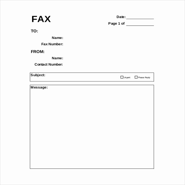 Free Fax Cover Page Template Fresh 12 Fax Cover Templates – Free Sample Example format