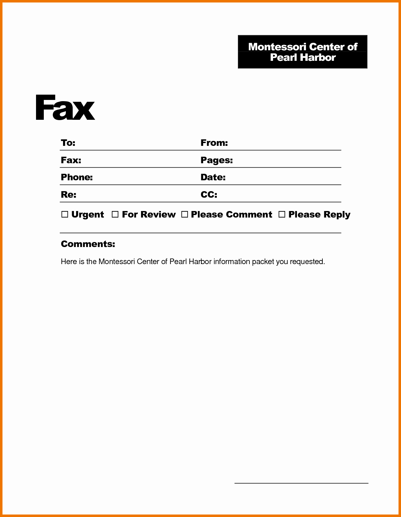Free Fax Cover Page Template New 7 Standard Fax Cover Sheet Best solutions Fax Cover