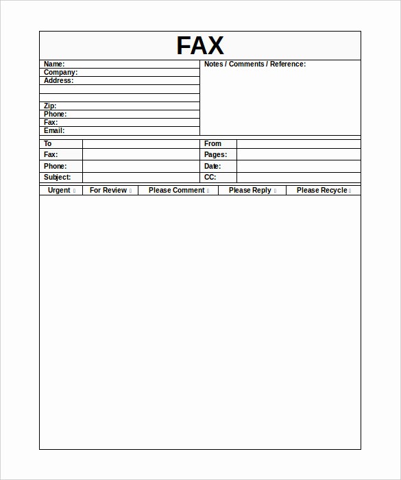 Free Fax Cover Sheet Templates Unique 13 Printable Fax Cover Sheet Templates – Free Sample