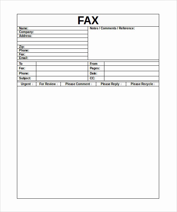 Free Fax Templates for Word New 9 Business Fax Cover Sheet Templates Free Sample