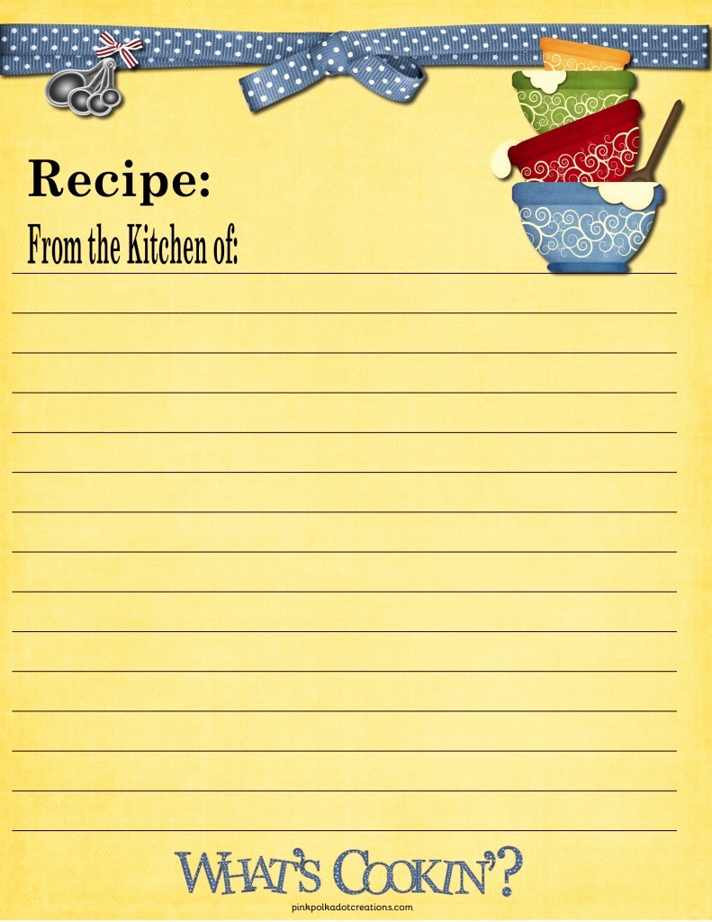 Free Fillable Recipe Card Template Best Of Recipe Cards Pink Polka Dot Creations
