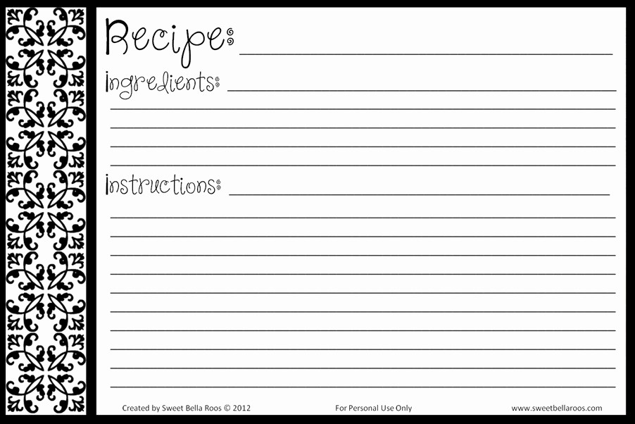 Free Fillable Recipe Card Template Luxury Blank Recipe Template Printable Templates Resume