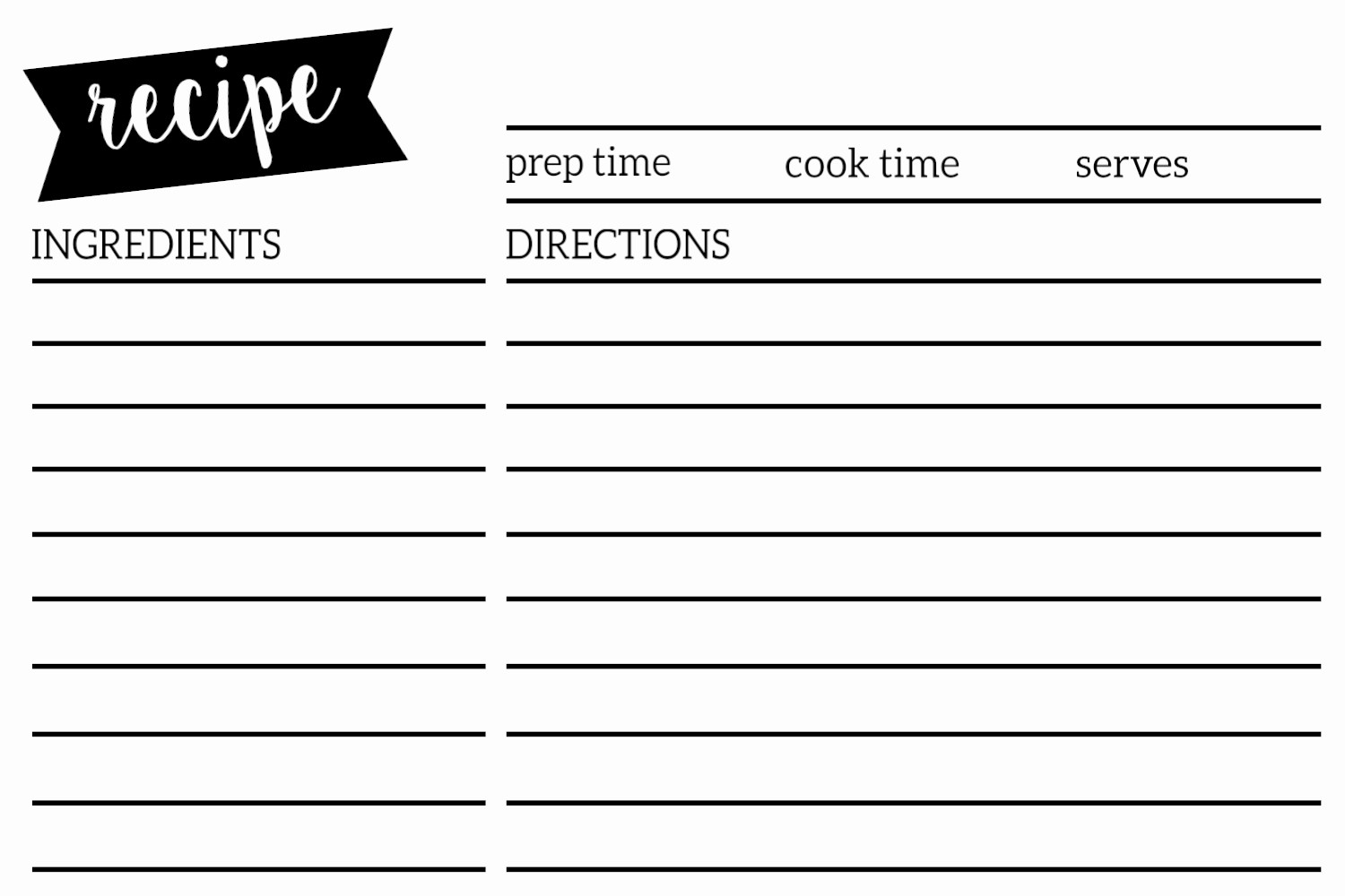 Free Fillable Recipe Card Template New Free Recipe Card Template Printable Paper Trail Design