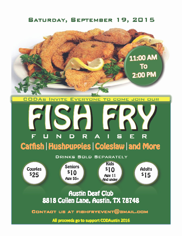 Free Fish Fry Flyer Template Elegant Coda’s Fish Fry Fundraiser 2015 – Austin – Deaf Network Of