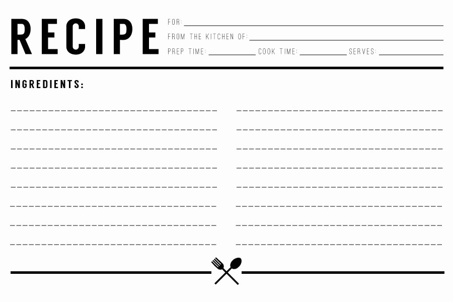 Free Full Page Recipe Templates New 44 Perfect Cookbook Templates [ Recipe Book &amp; Recipe Cards]
