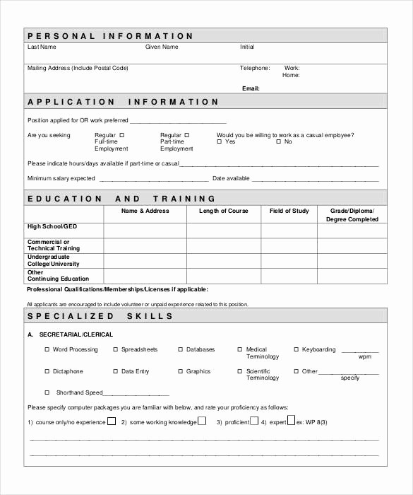 Free General Application for Employment Beautiful 21 Employment Application Templates Pdf Doc
