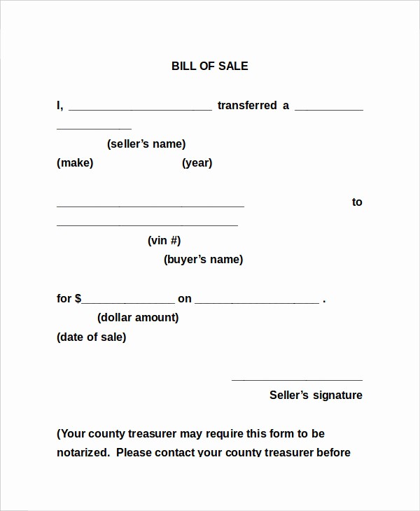 Free Generic Bill Of Sale Lovely Bill Sale form 13 Free Word Pdf Documents Download