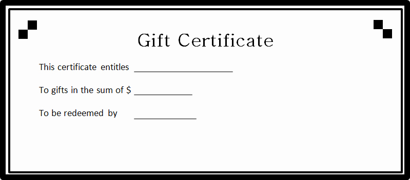 Free Gift Card Template Word Luxury Gift Certificate Template