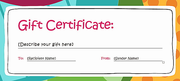 Free Gift Card Template Word Unique Blank Gift Certificate Template Word