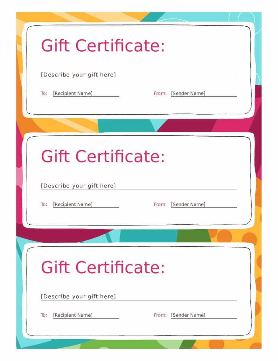 Free Gift Certificate Template Pdf Best Of 2018 Gift Certificate form Fillable Printable Pdf