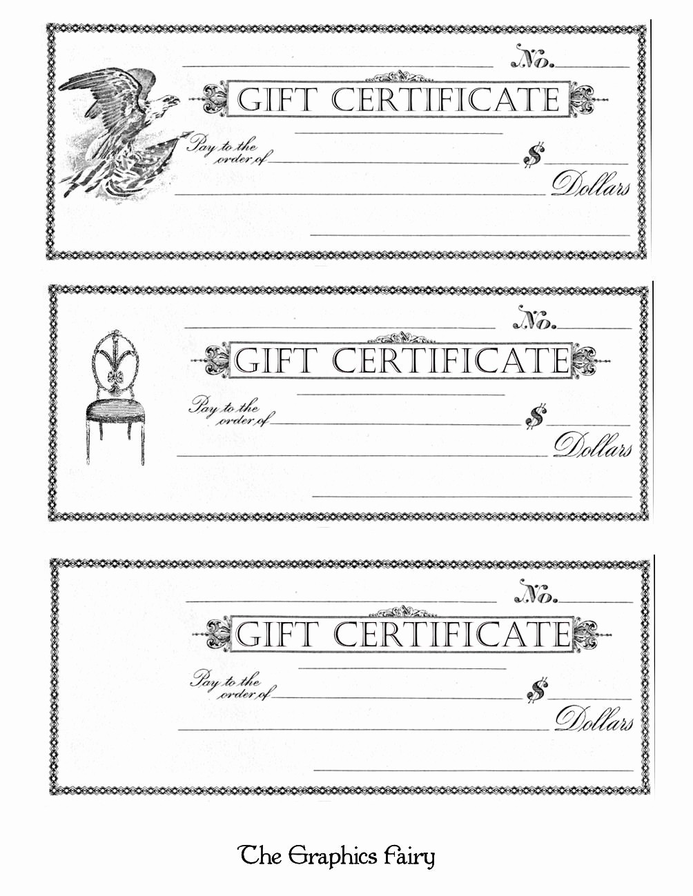 Free Gift Certificates to Print Fresh Free Printable Gift Certificates the Graphics Fairy
