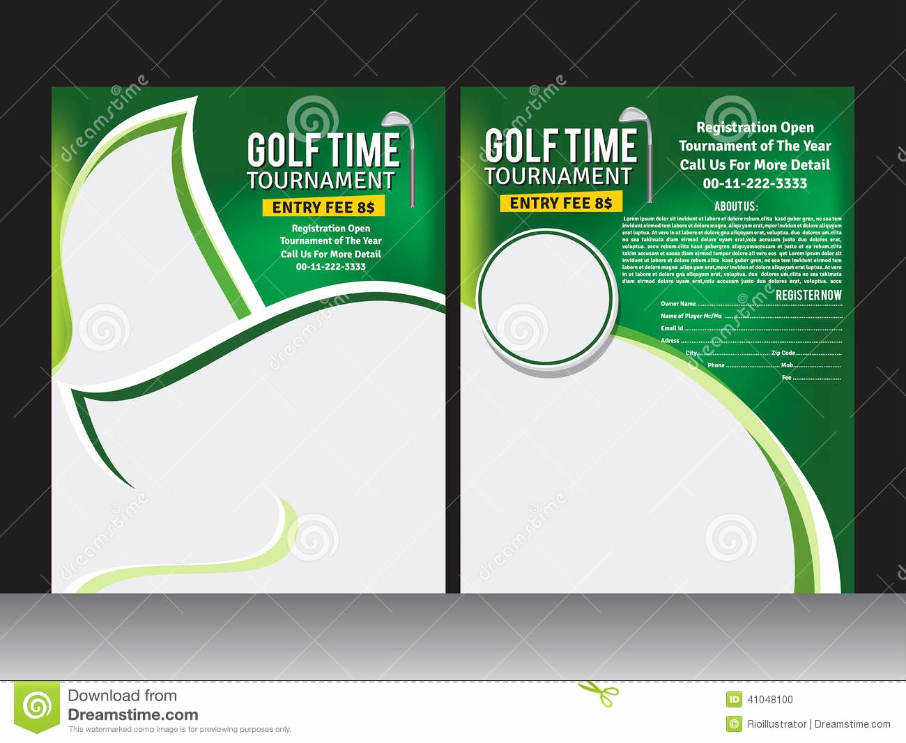 Free Golf Outing Flyer Template Beautiful Golf for Flyer Clipart