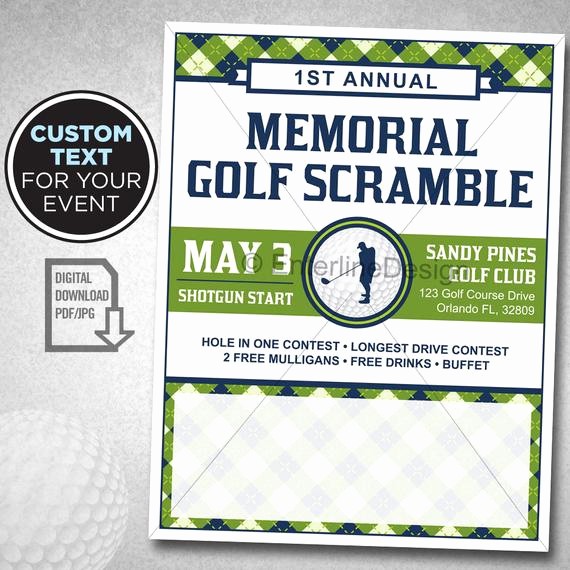 Free Golf Outing Flyer Template Beautiful Golf tournament Flyer Poster Template Invitation Custom