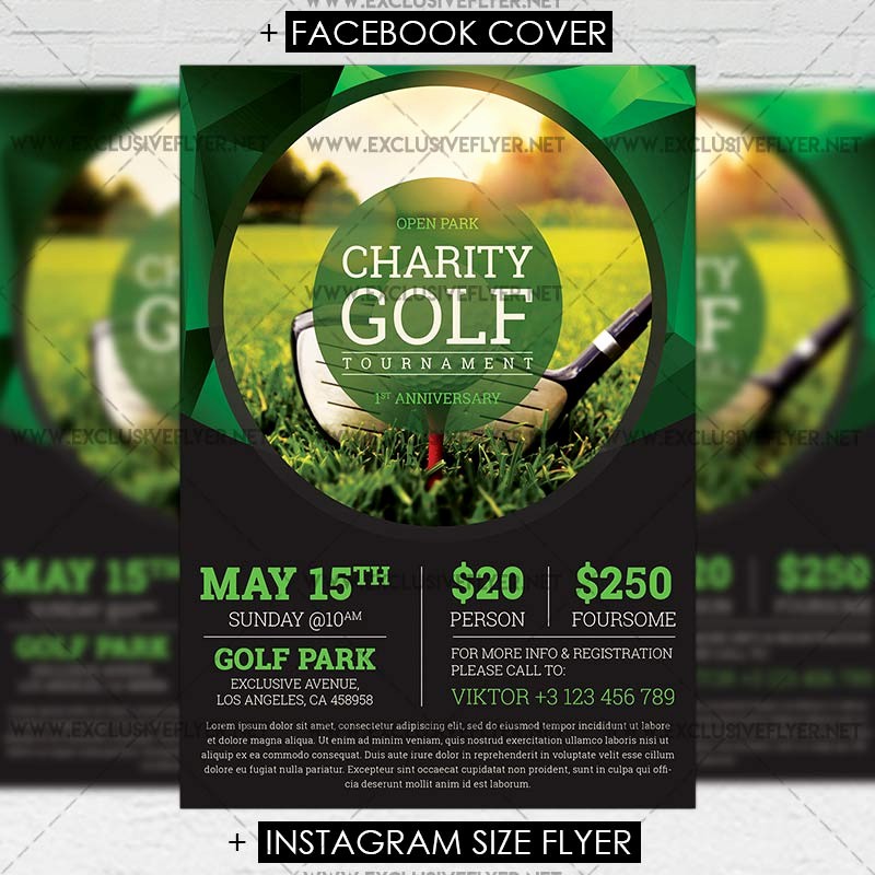 Free Golf Outing Flyer Template Elegant Golf tournament – Premium A5 Flyer Template