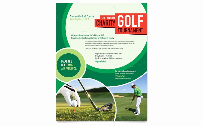 Free Golf Outing Flyer Template Inspirational Golf tournament Flyer Template Word &amp; Publisher