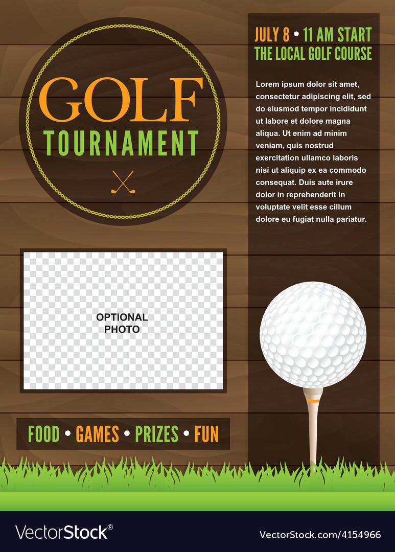 Free Golf Outing Flyer Template Unique Golf tournament Flyer Template Royalty Free Vector Image