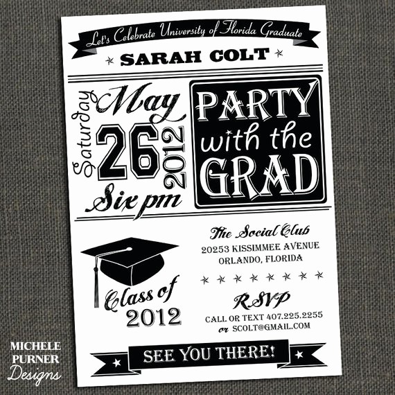 Free Graduation Party Invitation Template Inspirational Items Similar to High School or College Graduation Party