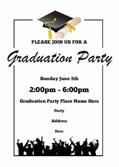 Free Graduation Party Invitation Templates Beautiful Free Graduation Party Invitation Templates for Word Luxury