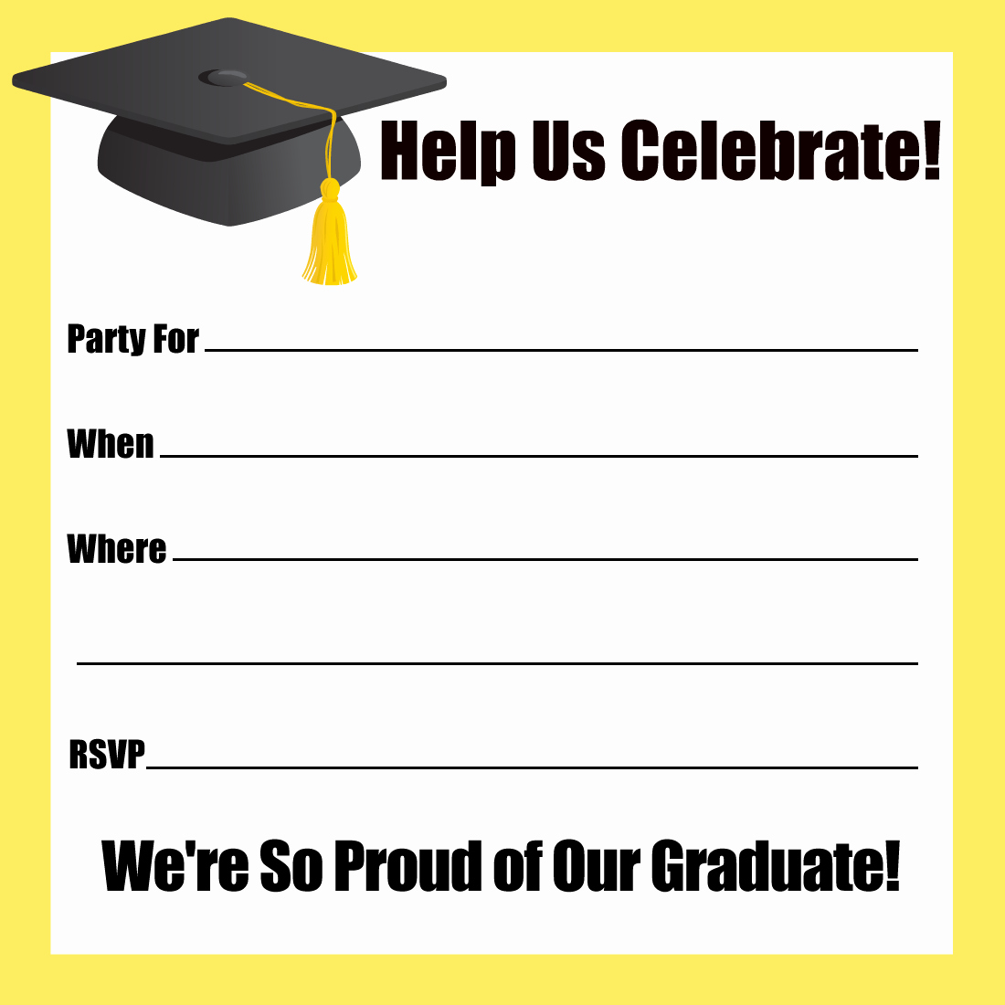 Free Graduation Party Invitation Templates New Free Printable Graduation Party Invitations Templates