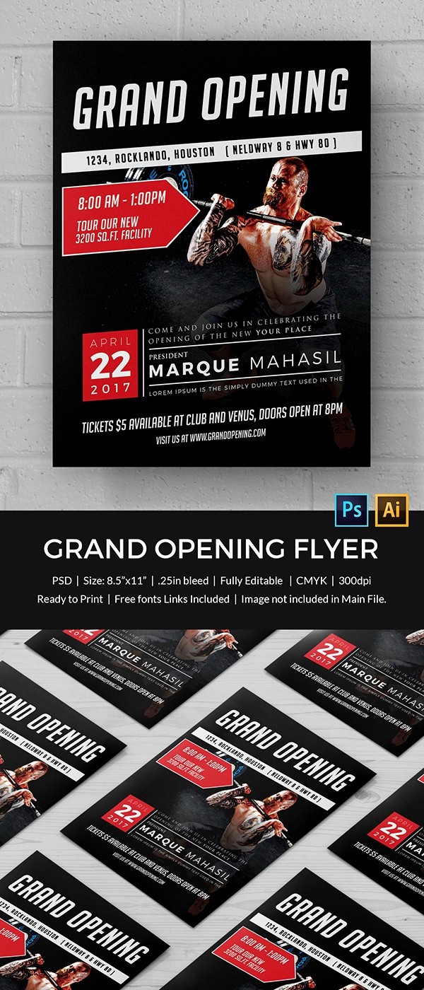 Free Grand Opening Flyer Template Unique Grand Opening Flyer Template 34 Free Psd Ai Vector