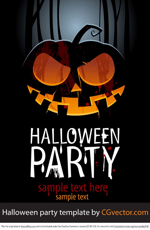 Free Halloween Party Flyer Templates Awesome Halloween Party Template Free Vector Art
