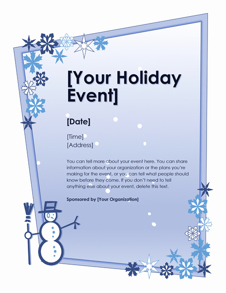 Free Holiday Flyer Templates Word Awesome Download Winter Holiday event Flyer Free Flyer Templates