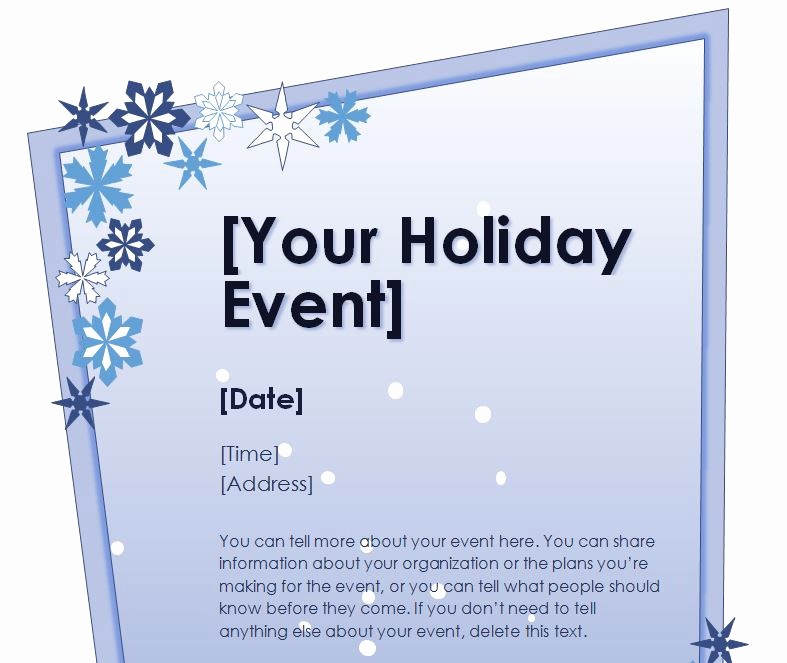 Free Holiday Flyer Templates Word Inspirational Holiday Flyer Template