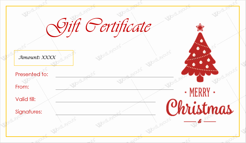 Free Holiday Gift Certificate Template Best Of 12 Beautiful Christmas Gift Certificate Templates for Word