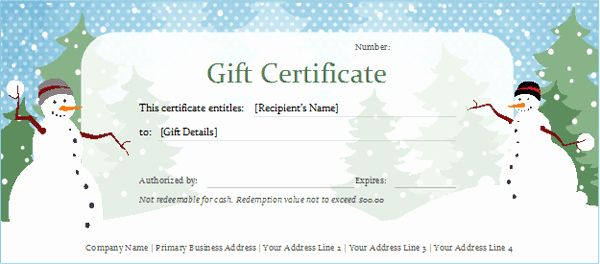 Free Holiday Gift Certificate Template Luxury 5 Printable Holiday Certificate Templates