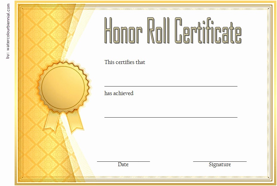 Free Honor Roll Certificate Template Elegant Editable Honor Roll Certificate Templates 7 Best Ideas