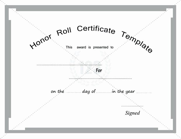 Free Honor Roll Certificate Template Elegant Free Printable Honor Roll Certificate Template Award