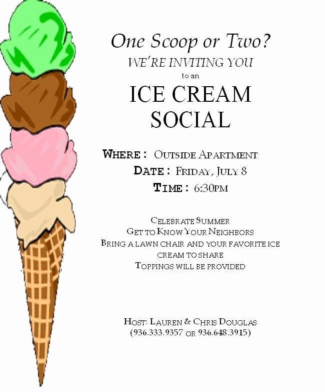 Free Ice Cream social Template Best Of Life In the Land Of Douglas