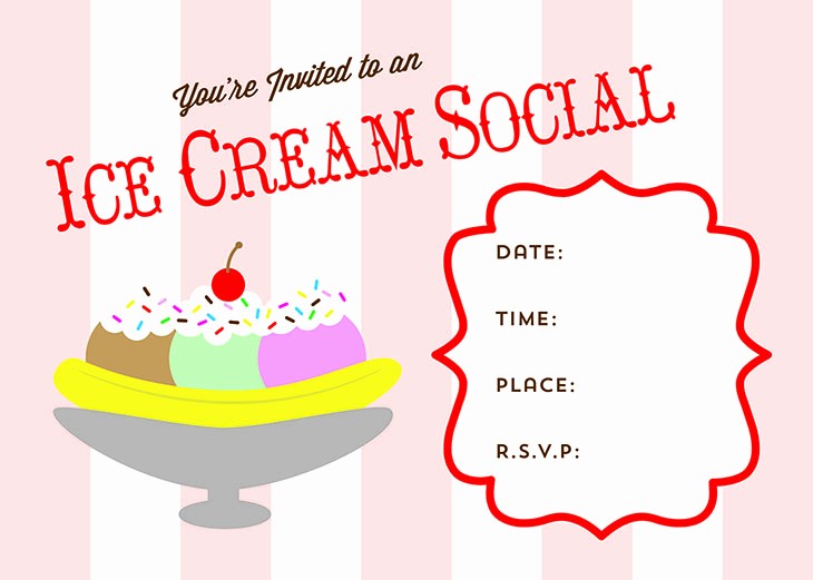 Free Ice Cream social Template Luxury Free Printable Ice Cream social Invite