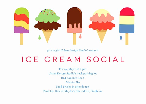 Free Ice Cream social Template New Fice Party Invitations