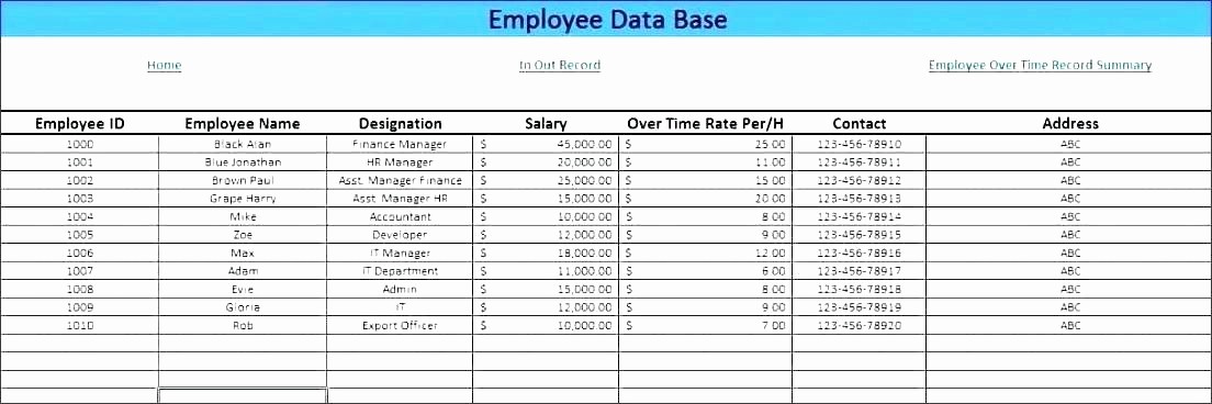 Free Individual Payroll Record form Best Of Payroll Record Template