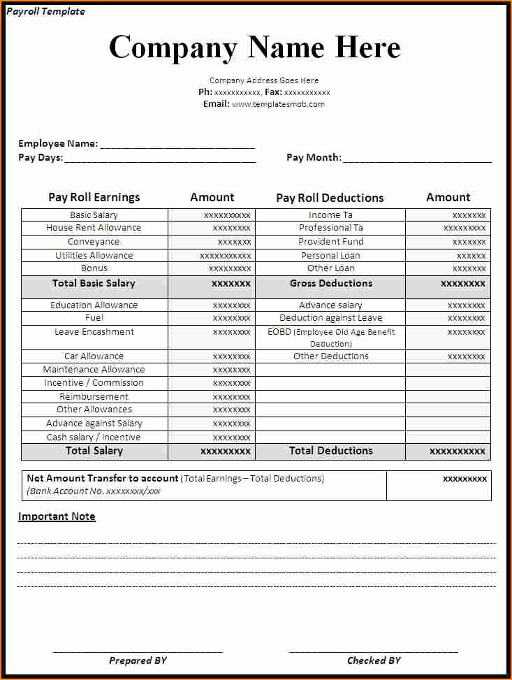 Free Individual Payroll Record form Luxury 7 Sample Payroll form