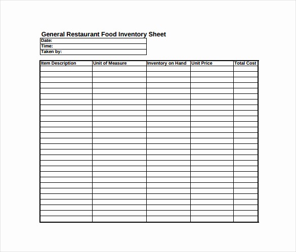 Free Inventory Sheets to Print New Inventory Sheet Template 14 Free Excel Pdf Documents