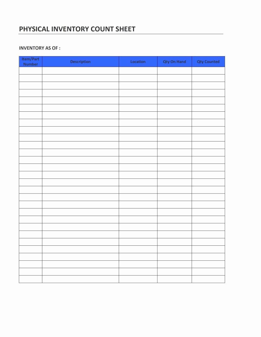 Free Inventory Sheets to Print New Physical Inventory Checklist Spreadsheet Template Example