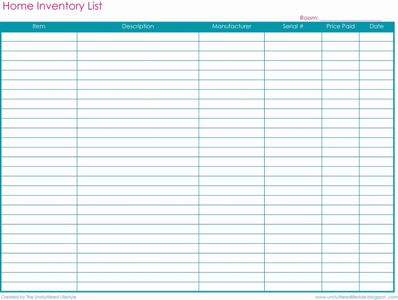 Free Inventory Sheets to Print Unique Free Printable Inventory Sheets Spreadsheet Templates