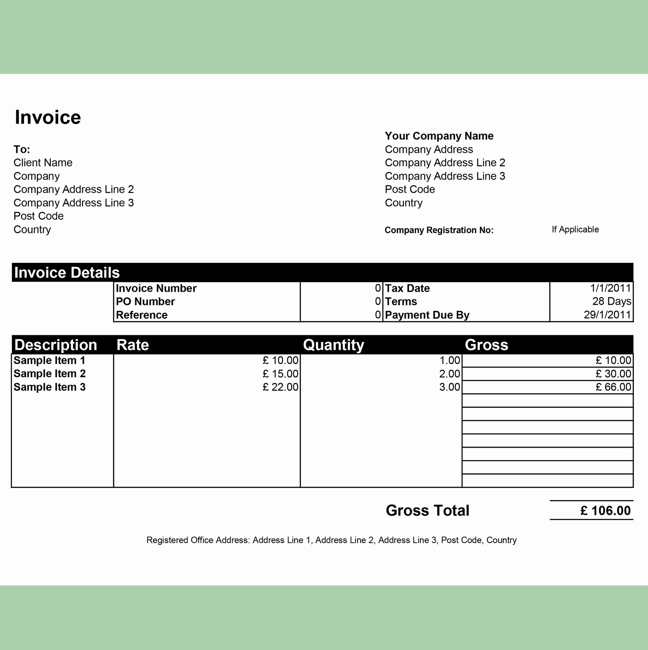 Free Invoice Template for Excel Lovely Free Invoice Templates by Invoiceberry the Grid System