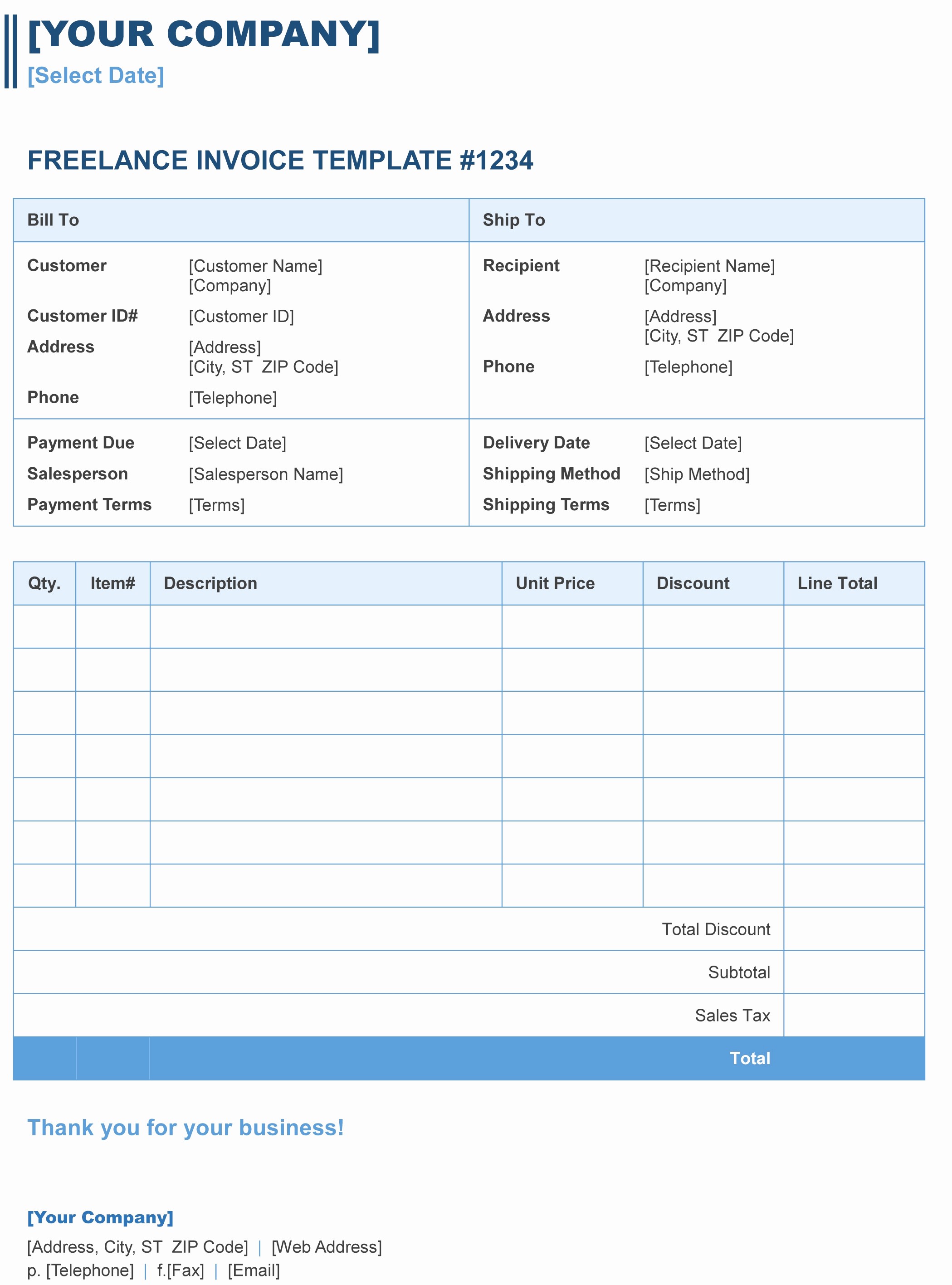 Free Invoice Template for Excel New Freelance Invoice Template Excel