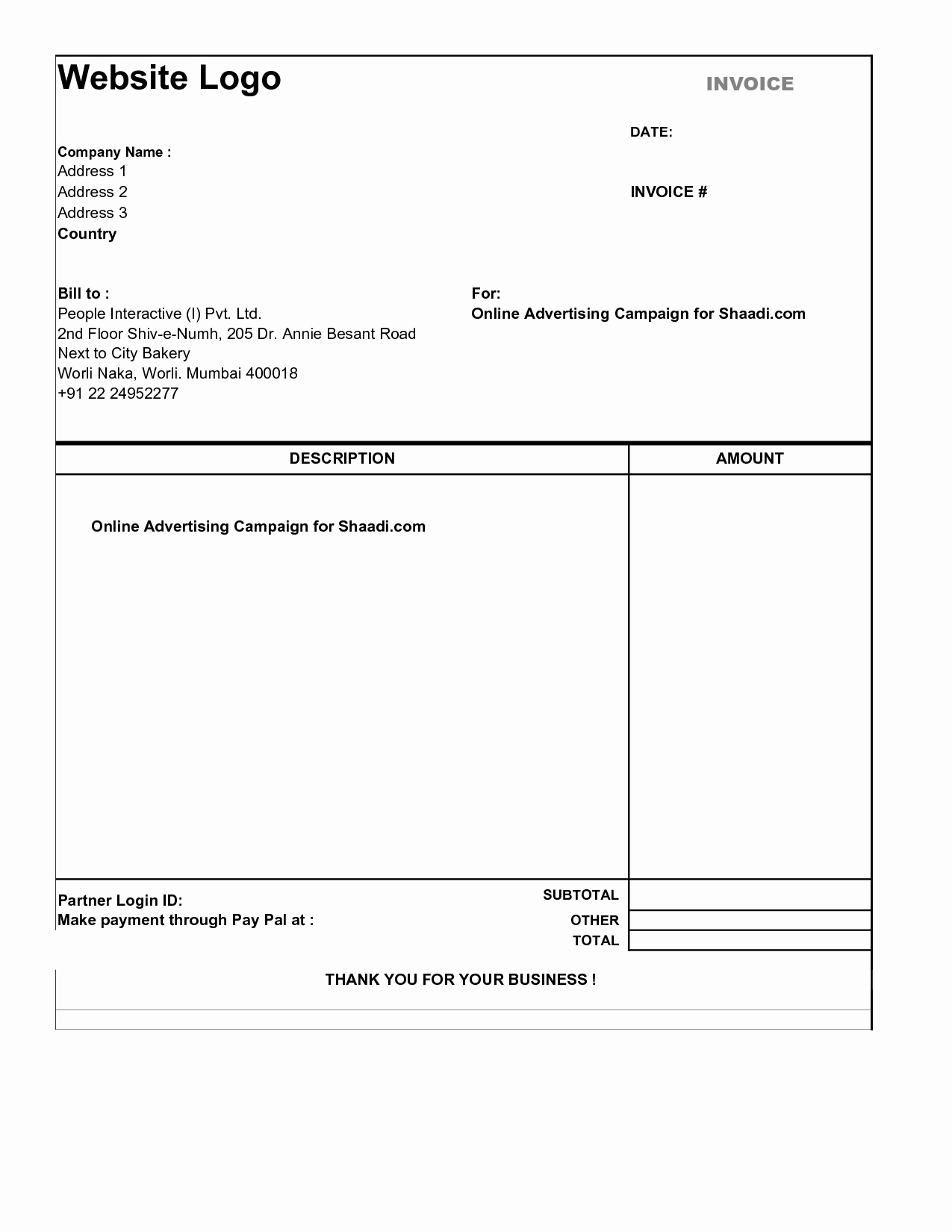 Free Invoice Template for Word Elegant Simple Invoice Template Pdf