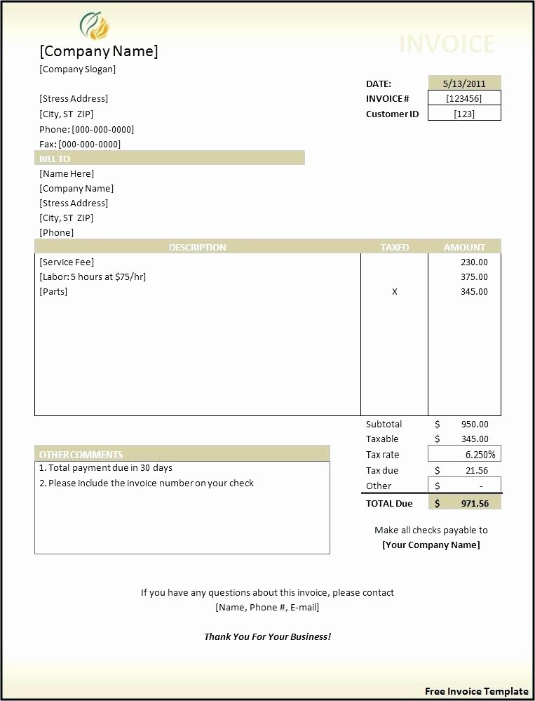 Free Invoice Template for Word New 17 Receipt Template Word