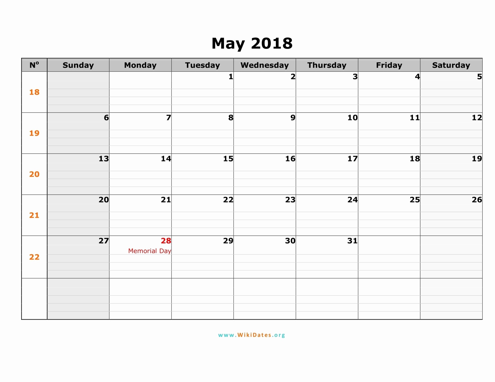 Free May 2018 Calendar Template Awesome May 2018 Calendar Printable 8 Free Templates Web E
